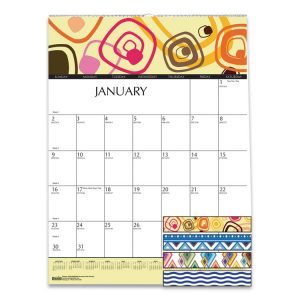 House of Doolittle™ 100% Recycled Geometric Wall Calendar