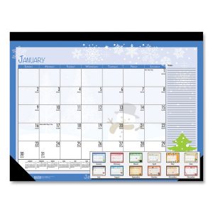 House of Doolittle™ 100% Recycled Seasonal Desk Pad Calendar