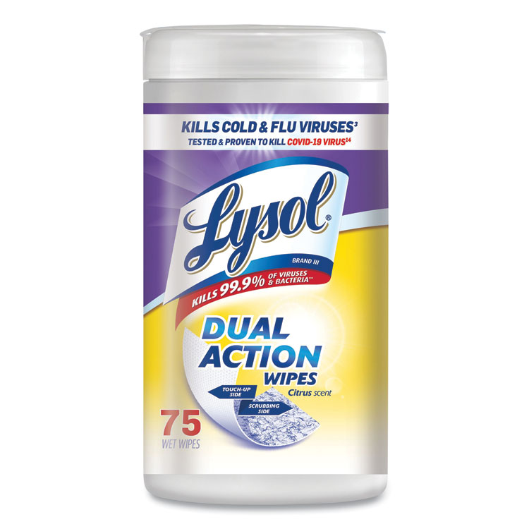 LYSOL® Brand Dual Action™ Disinfecting Wipes LYSOL® Brand Dual Action™ Disinfecting Wipes