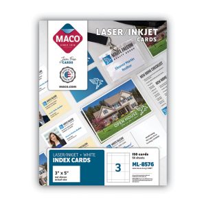 MACO® Unruled Microperforated Laser/Inkjet Index & Post Cards